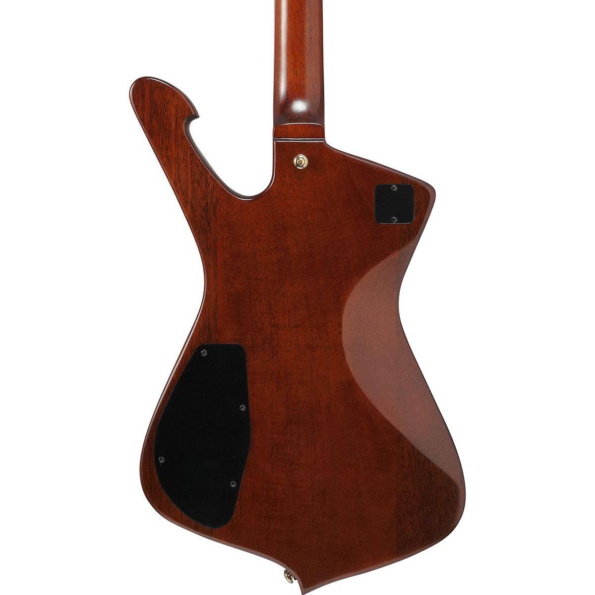 Alt View 4. Ibanez - Ibanez Iceman Standard Series IC420MFM Electric Guitar, Caramel Burst Low Gloss.