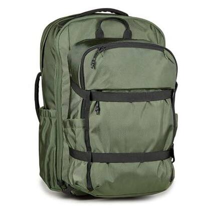 Front. Stamp n Camp - Venture Daypack Travel Pack With Large Main Compartment Padded Laptop Sleeve Dual Water Bottle Pockets And - Cargo Green-Venture Pack System.