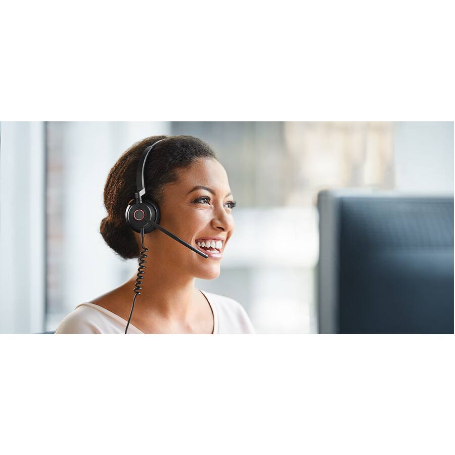 Alt View 3. Jabra - Jabra Engage 50 Stereo - Stereo - USB Type C - Wired - 32 Ohm - 20 Hz to 20 kHz - Over-the-head - Binaural - Supra-aural - Red.