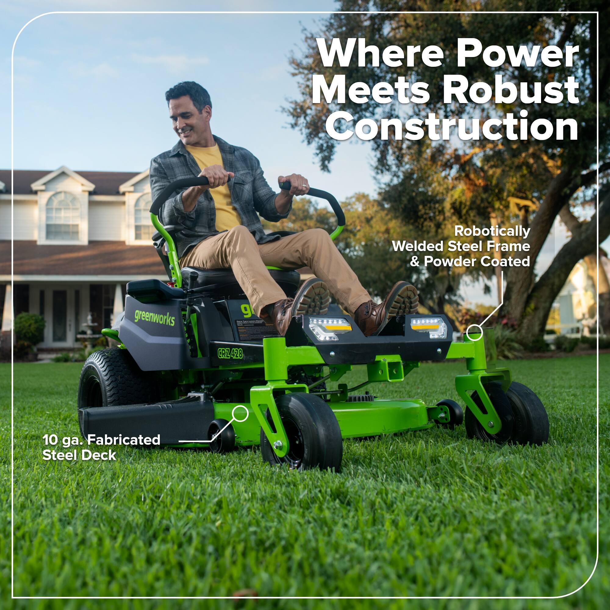 Where Power Meets Robust Construction

Robotically Welded Steel Frame & Powder Coated

10 ga. Fabricated Steel Deck