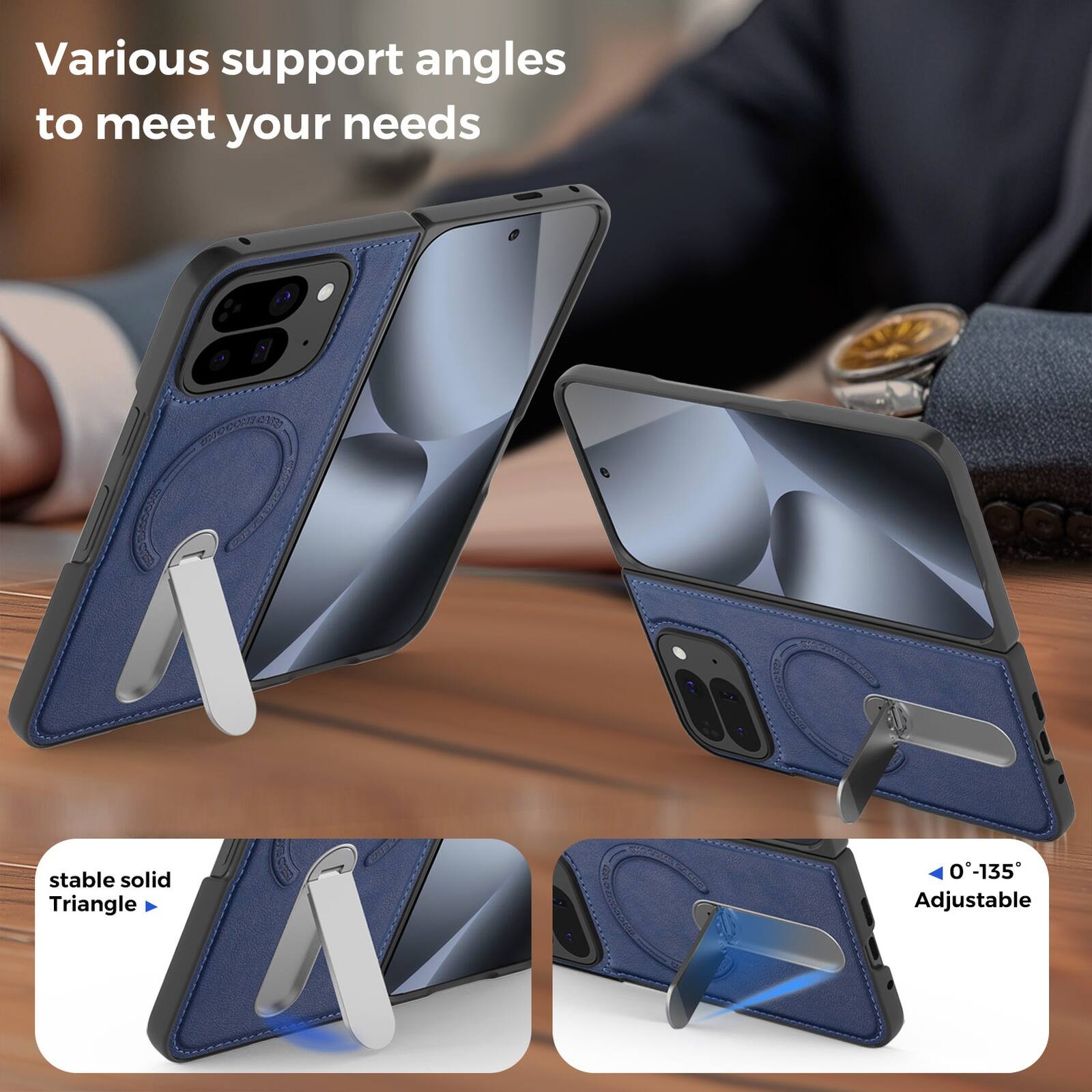 Various support angles to meet your needs

stable solid Triangle

0°-135° Adjustable