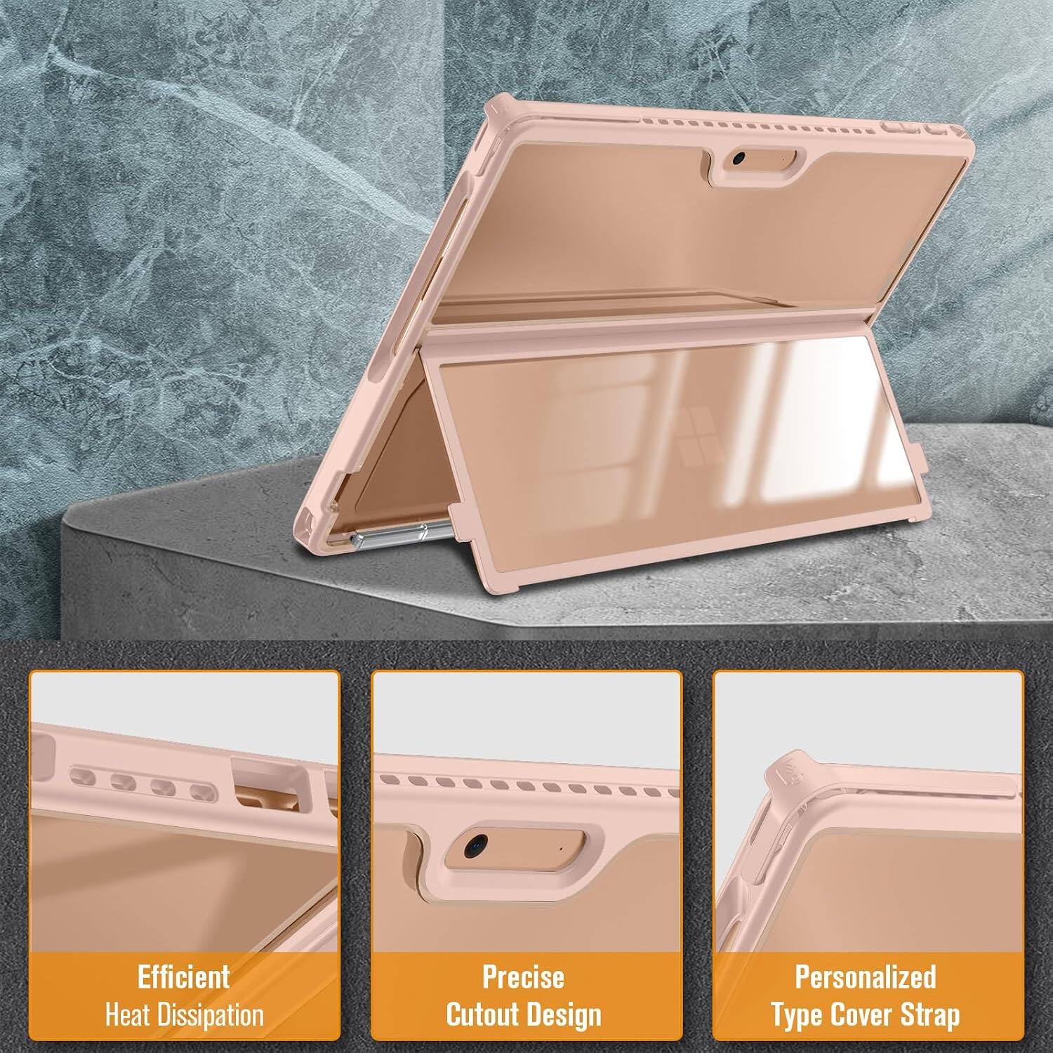 Efficient Heat Dissipation  
Precise Cutout Design  
Personalized Type Cover Strap