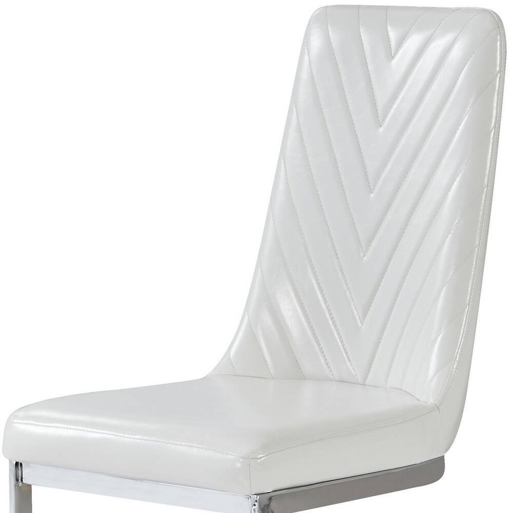 Alt View 1. Hivvago - Hivvago Set of Two Upholstered Dining Side Chairs - White.