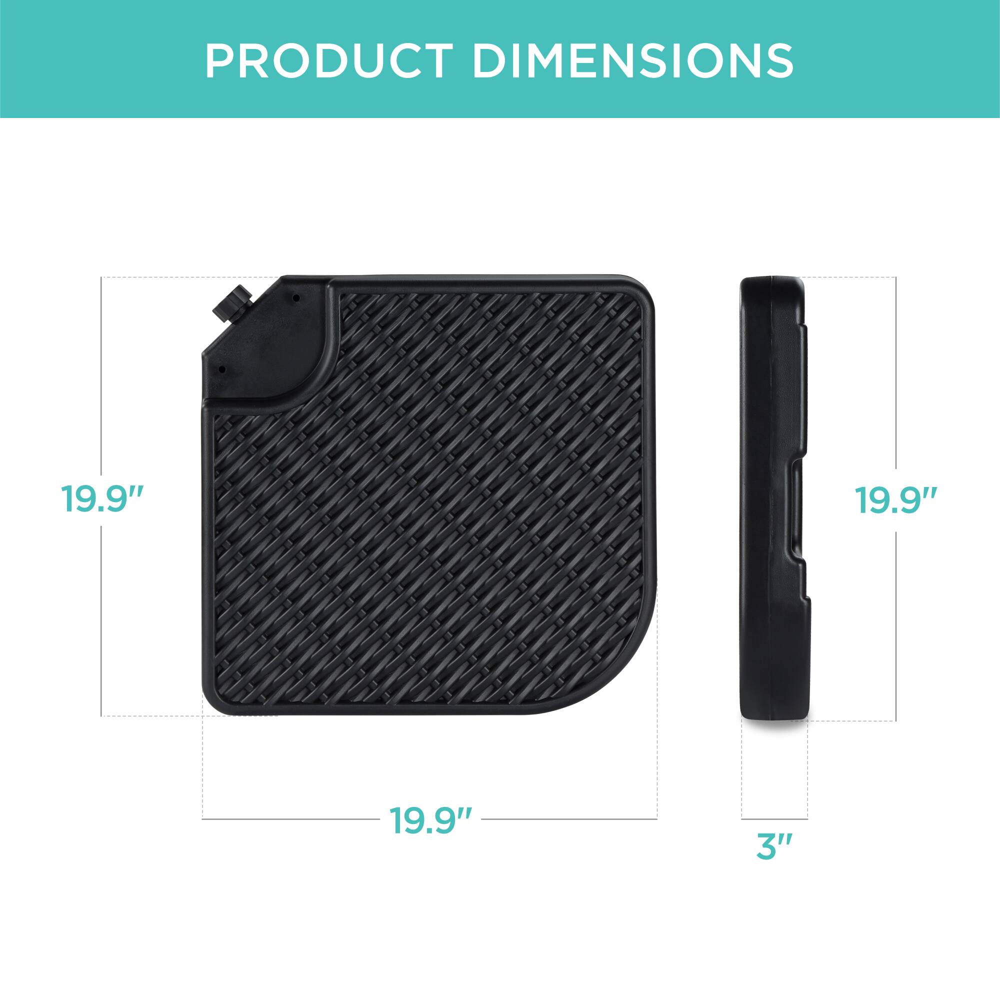 PRODUCT DIMENSIONS

19.9" x 19.9" x 3"