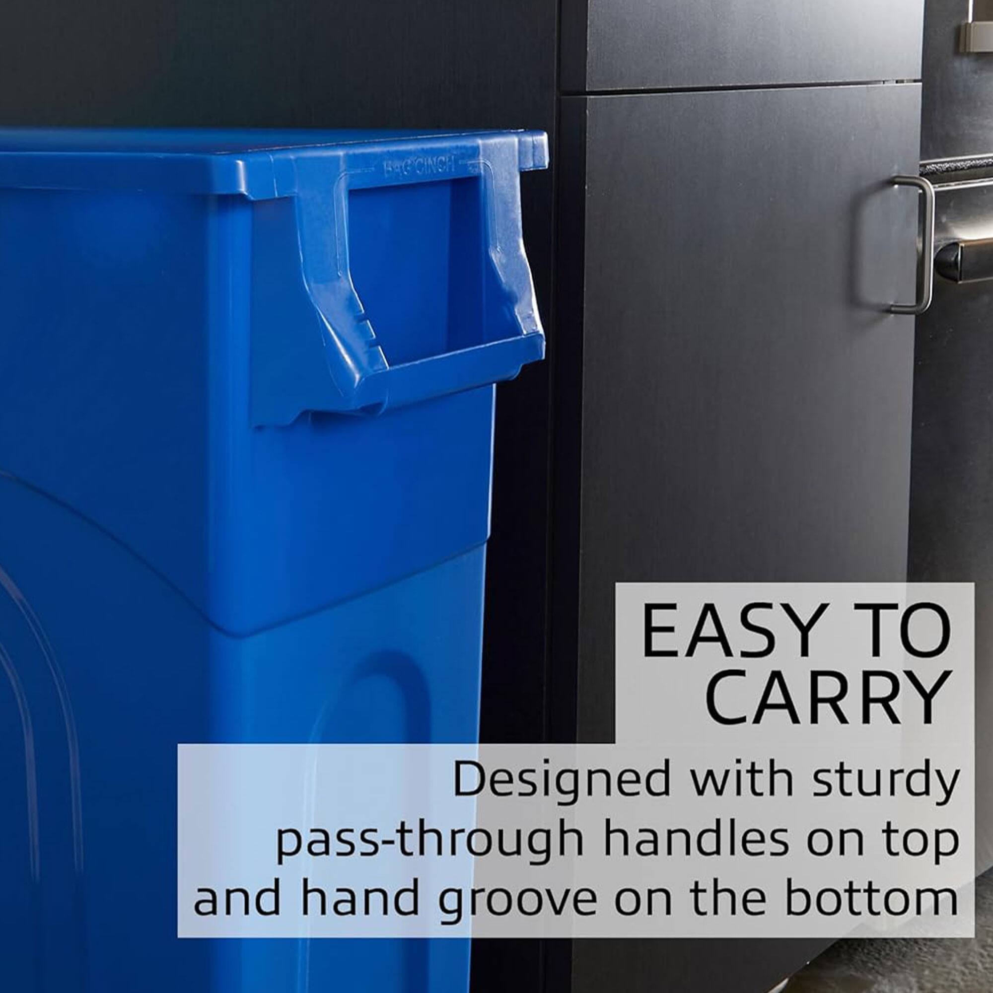 EASY TO CARRY  
Designed with sturdy pass-through handles on top and hand groove on the bottom