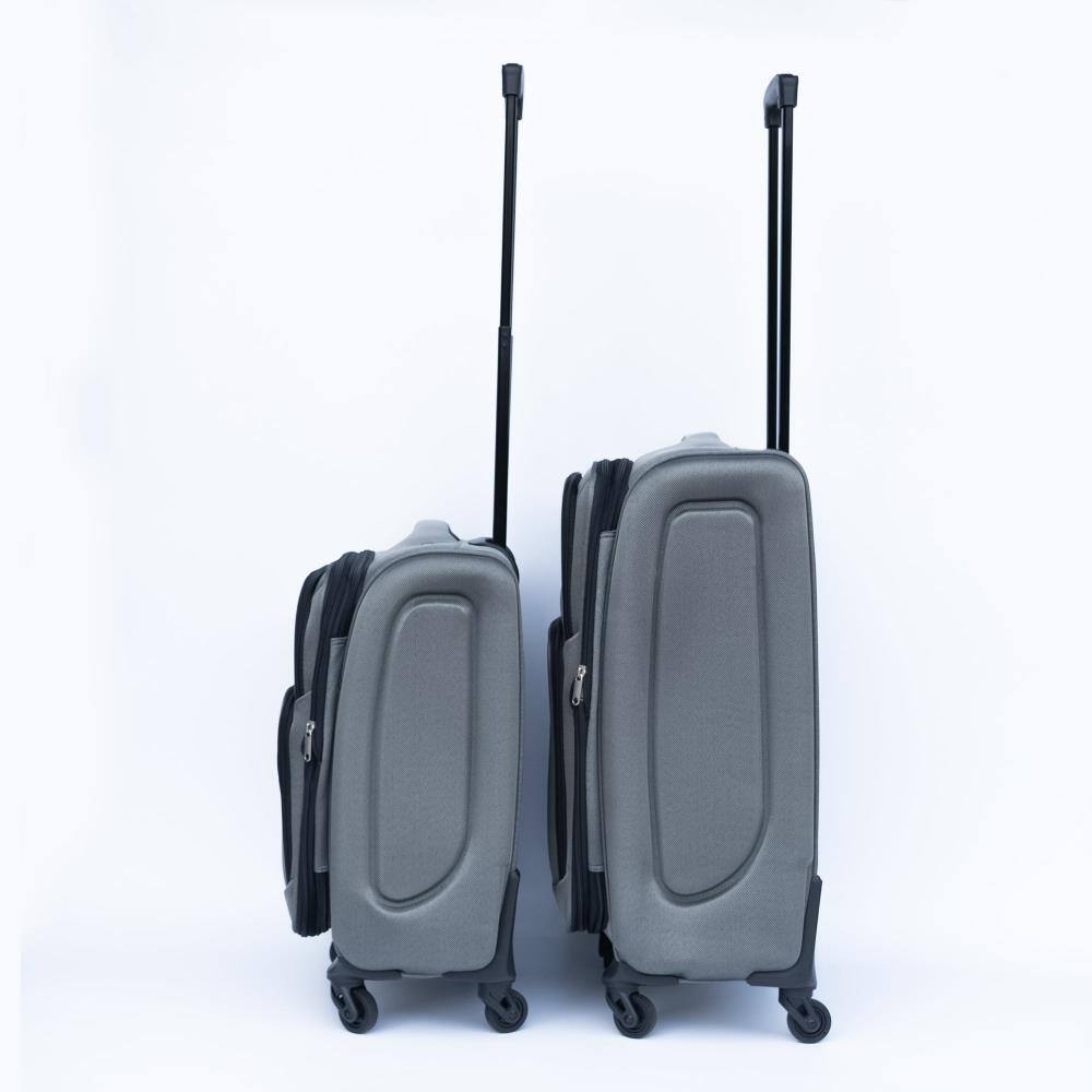 Back. BreeBe - Two-piece suitcase suitcase set Oxford trolley case without password lock universal wheel - Gray.