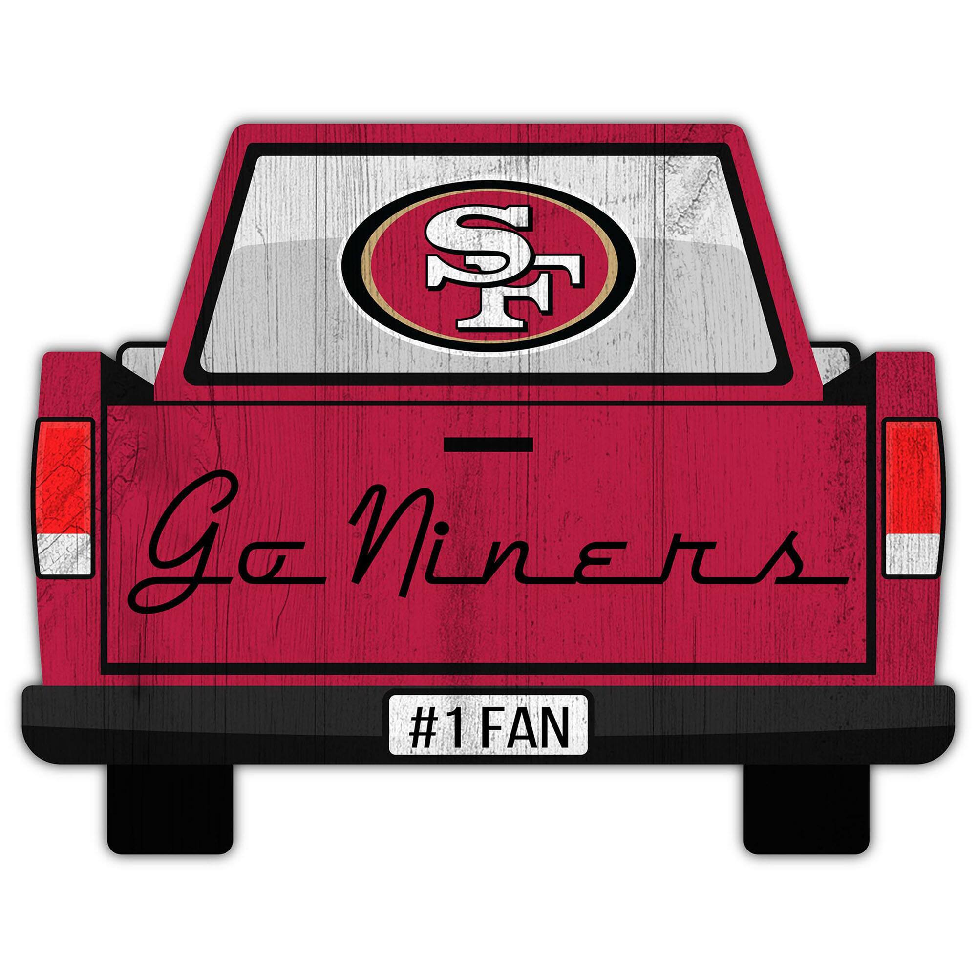 San Francisco 49ers 12'' x 12'' Truck Back D-cor