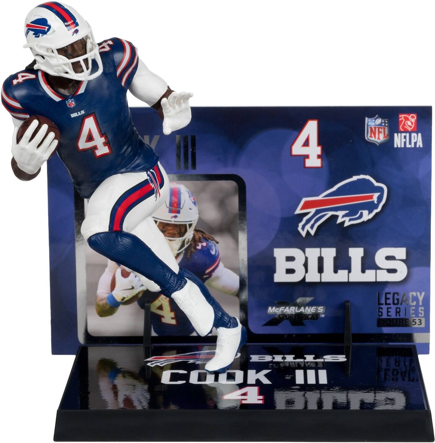 4 4 BILLS 4 V 4 TS NFL NFLPA 4 BILLS LEGACY McFARLANE'S SERIES SPORTSPICKS SPOR 1M GURE53 53 BILLS CVHVES PEBLE EDUN COOK 4 OIra