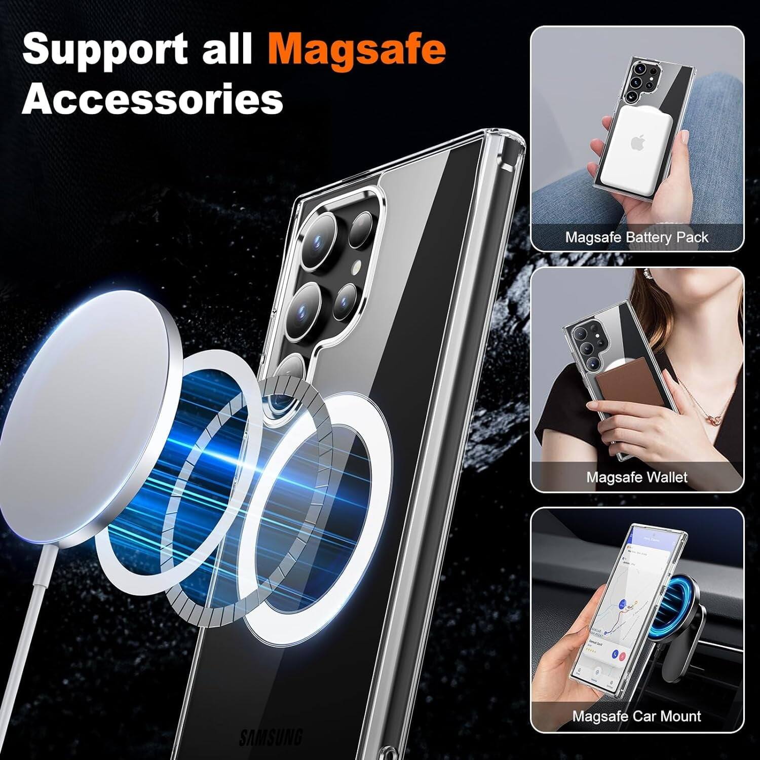 Support all Magsafe Accessories

Magsafe Battery Pack
Magsafe Wallet
Magsafe Car Mount