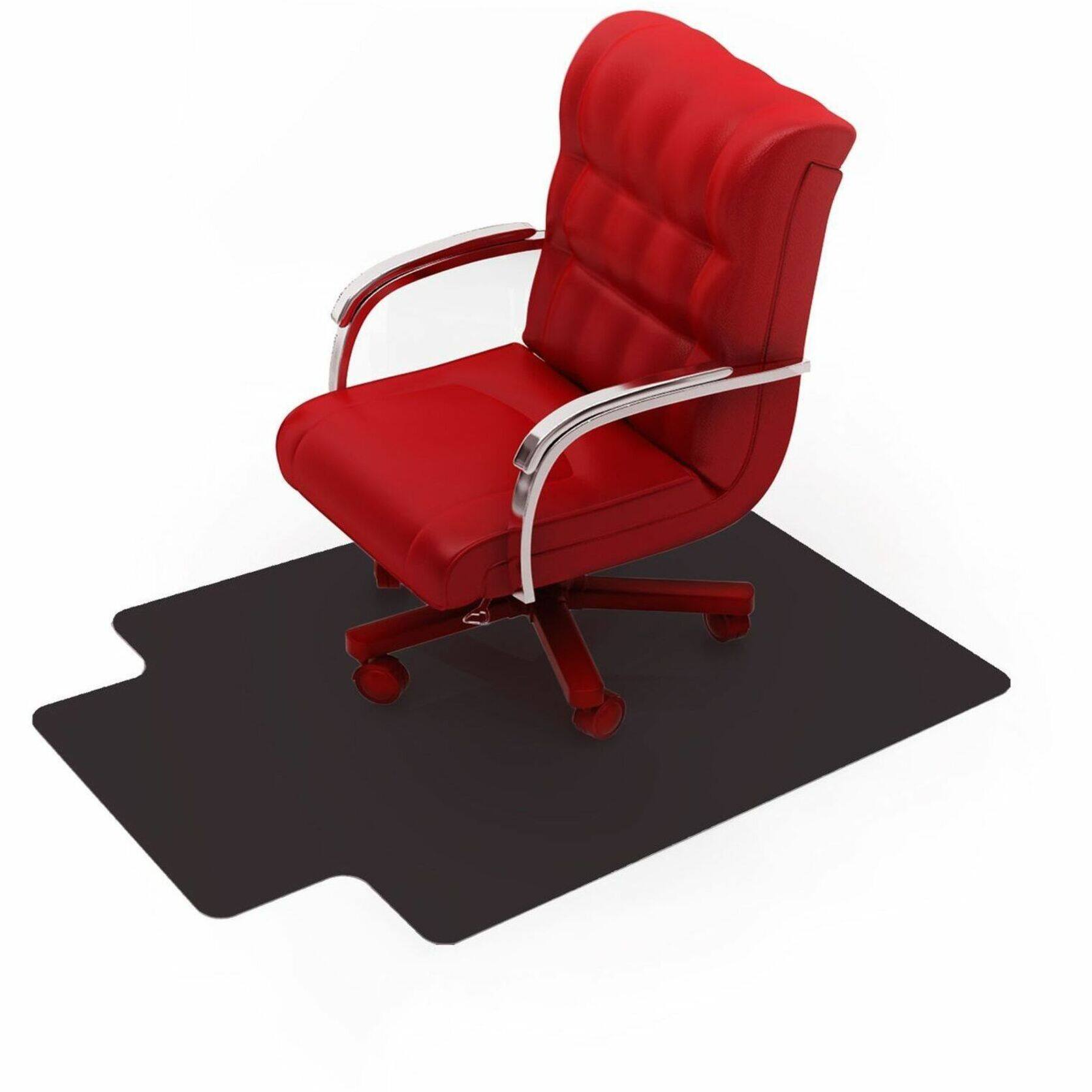 Alt View 19. Floortex - Advantagemat Black Vinyl Lipped Chair Mat for Carpets - 45'' x 53'' - Black.
