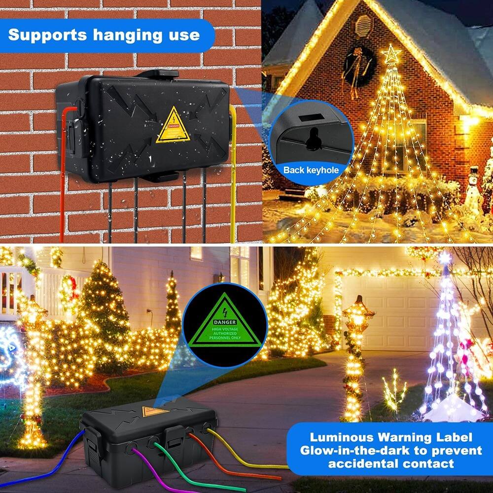 - Supports hanging use
- Back keyhole
- DANGER HIGH VOLTAGE AUTHORIZED PERSONNEL ONLY
- Luminous Warning Label Glow-in-the-dark to prevent accidental contact