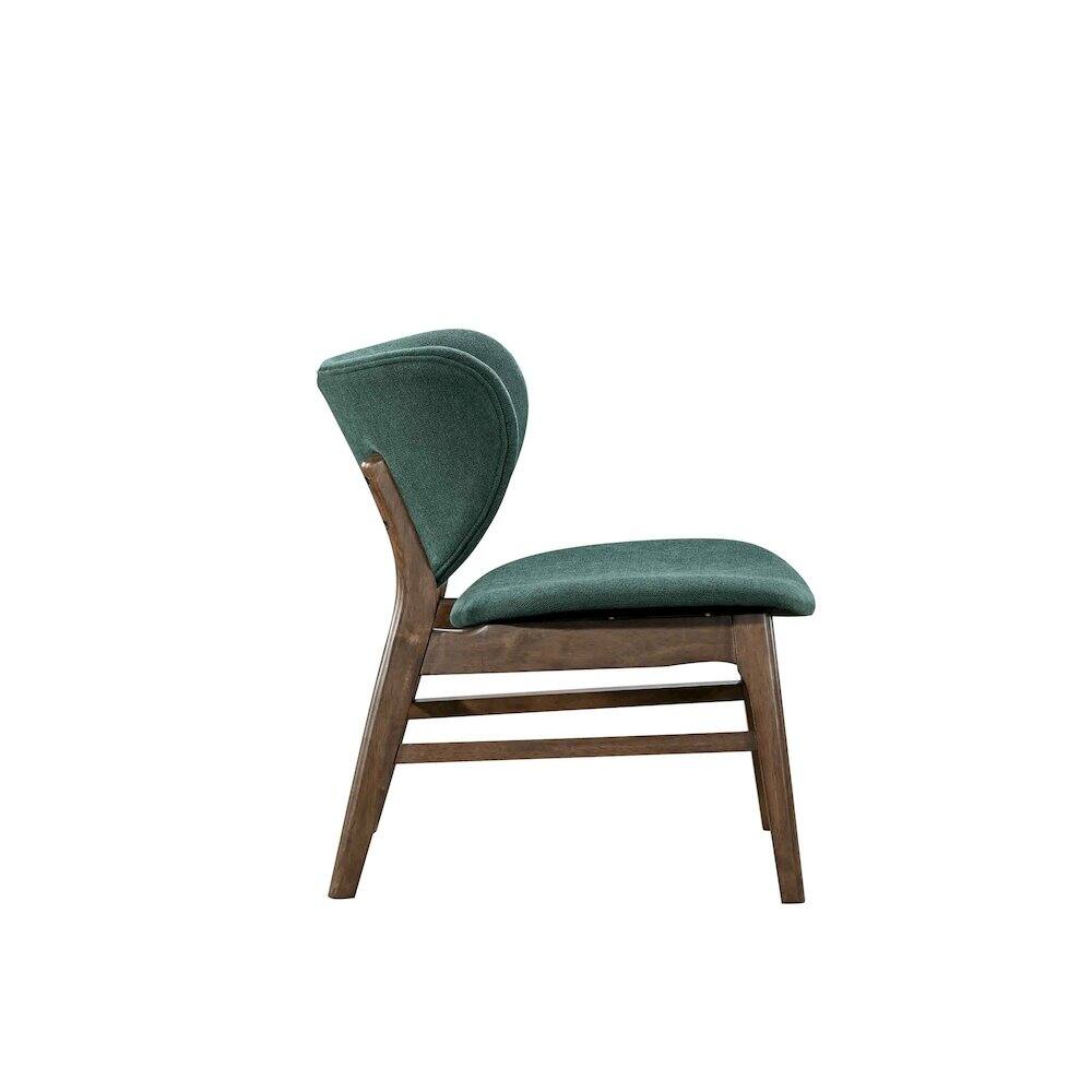 Alt View 1. New Classic Furniture - Adler 2-Piece Wood & Fabric Lounge Chair in Green - Green.
