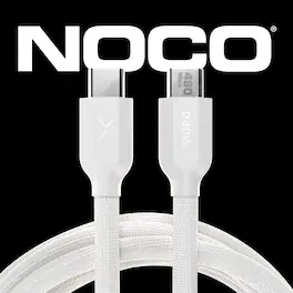 NOCO - XGrid XC1: 240W USB-C to USB-C Cable – 3ft Fast Charging, USB-IF Certified, 480Mbps, UltraFlex Durable Design - White