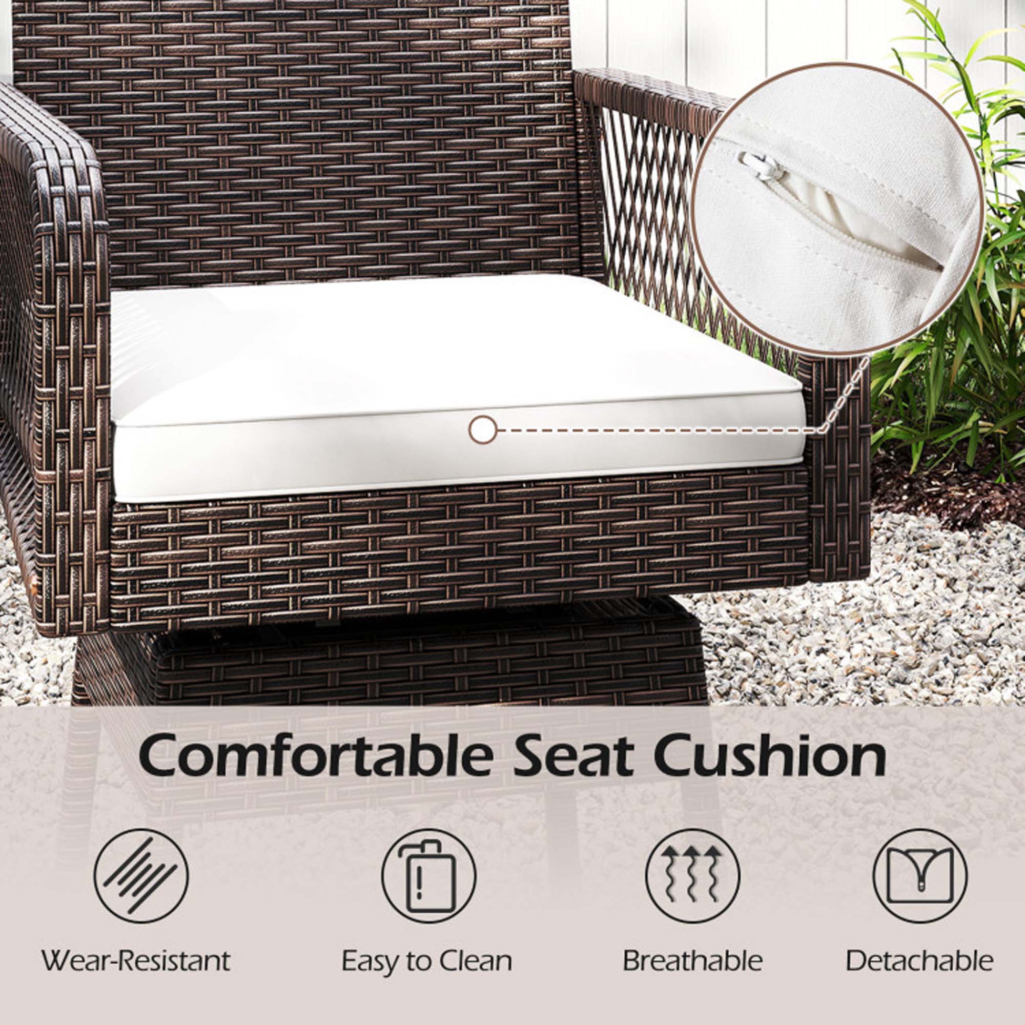 Comfortable Seat Cushion  
Wear-Resistant  
Easy to Clean  
Breathable  
Detachable