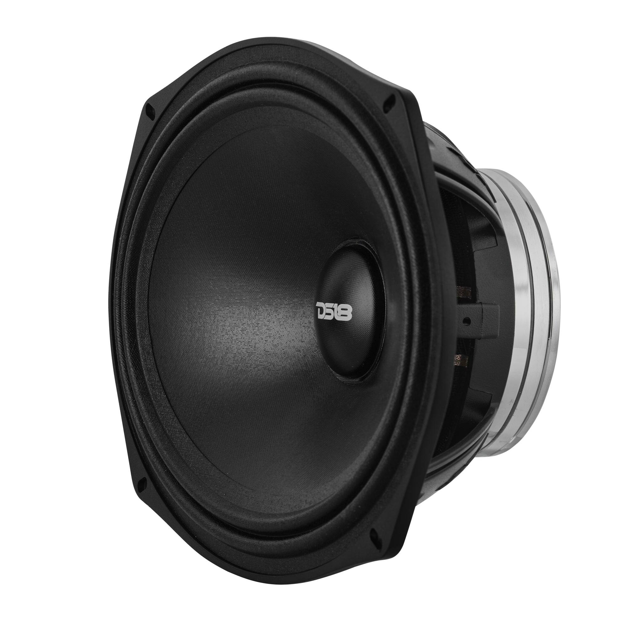 Left. DS18 Audio - 6x9" Full-Range Speaker With Water Resistant Glass Fiber Cone and Neodymium Magnet | 250W RMS 2-Ohm - Black.