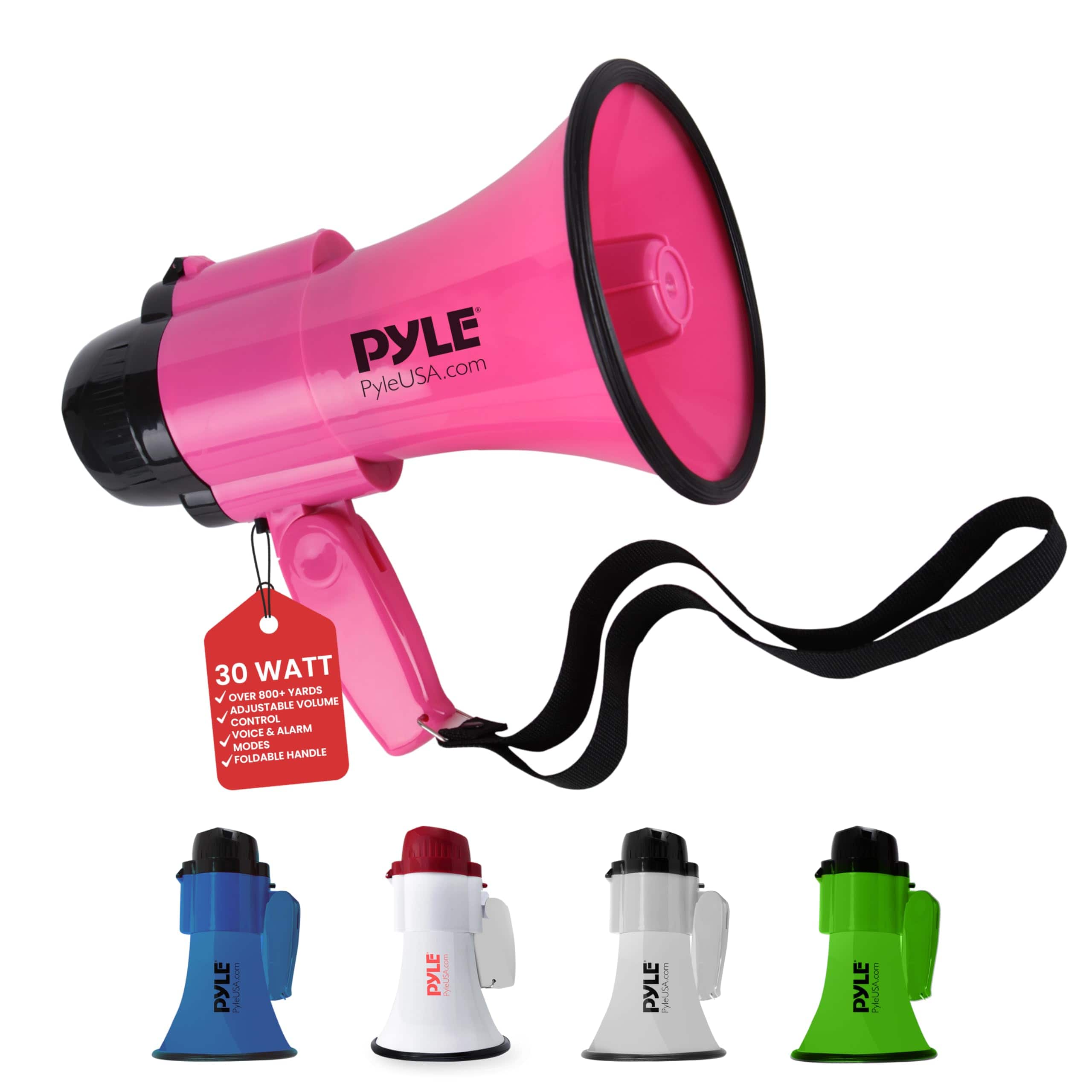 PYLE - Portable Megaphone Speaker Siren Bullhorn