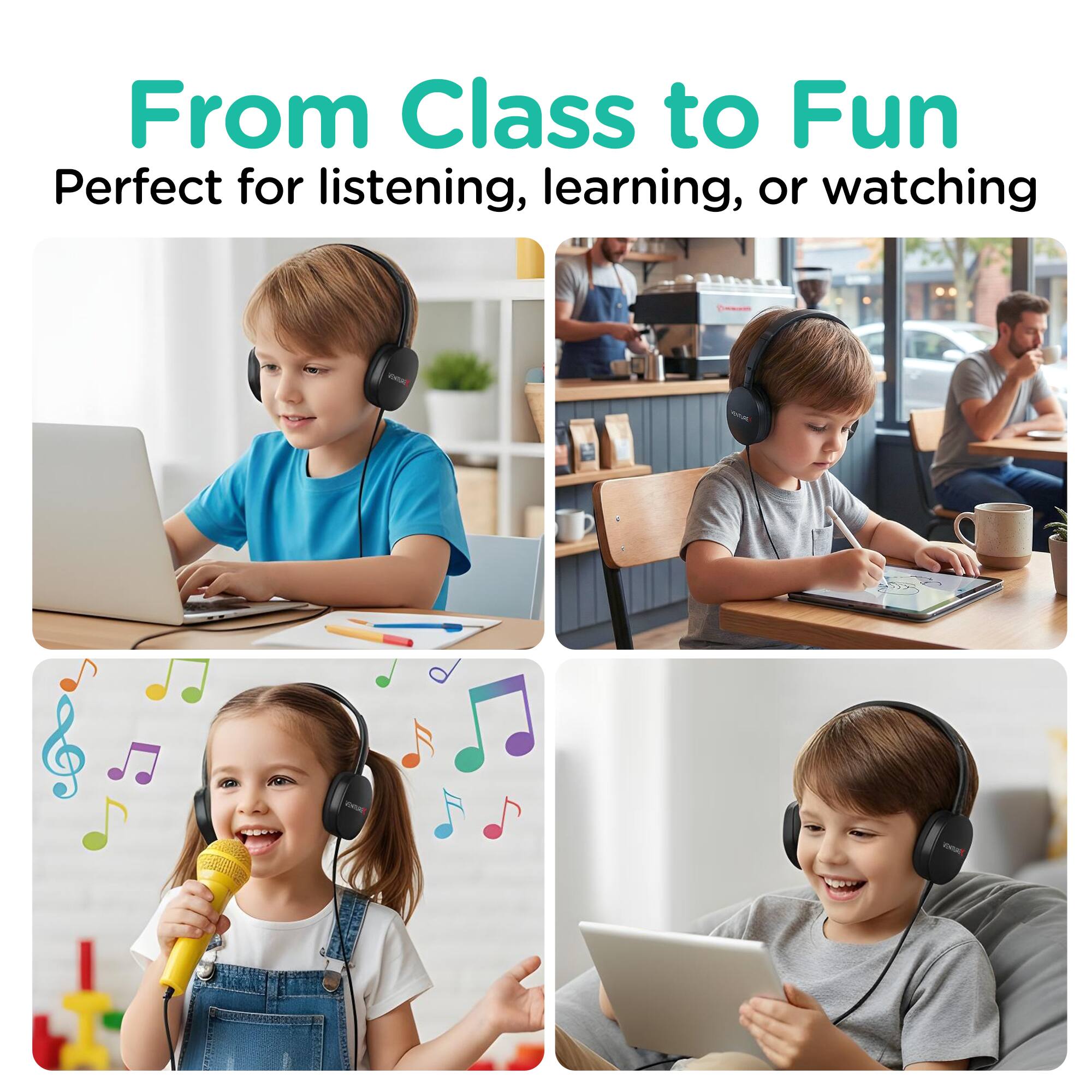 From Class to Fun  
Perfect for listening, learning, or watching
