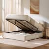 Front. ModernMate - Upholstered Platform Bed with Adjustable Headboard, Hydraulic Lift Storage Bed - Begie.