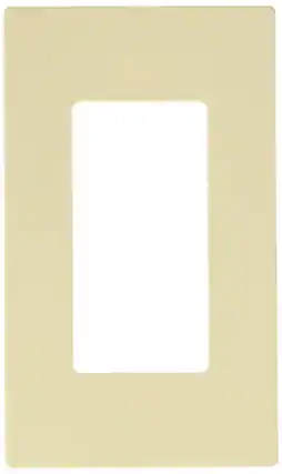 Front. Leviton - Leviton Almond 1 gang Polycarbonate Decorator Wall Plate 1 pk - Almond.
