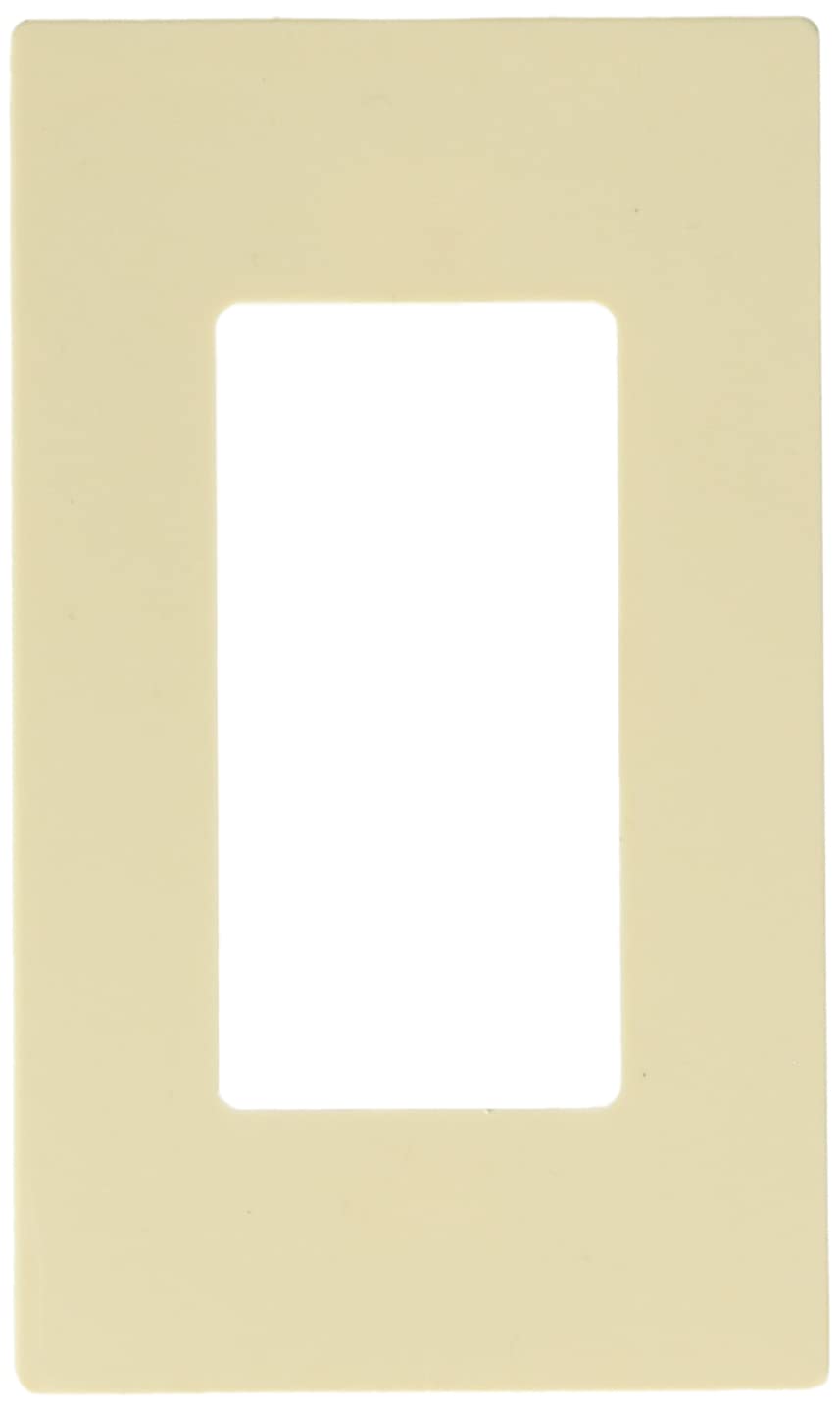 Front. Leviton - Leviton Almond 1 gang Polycarbonate Decorator Wall Plate 1 pk - Almond.