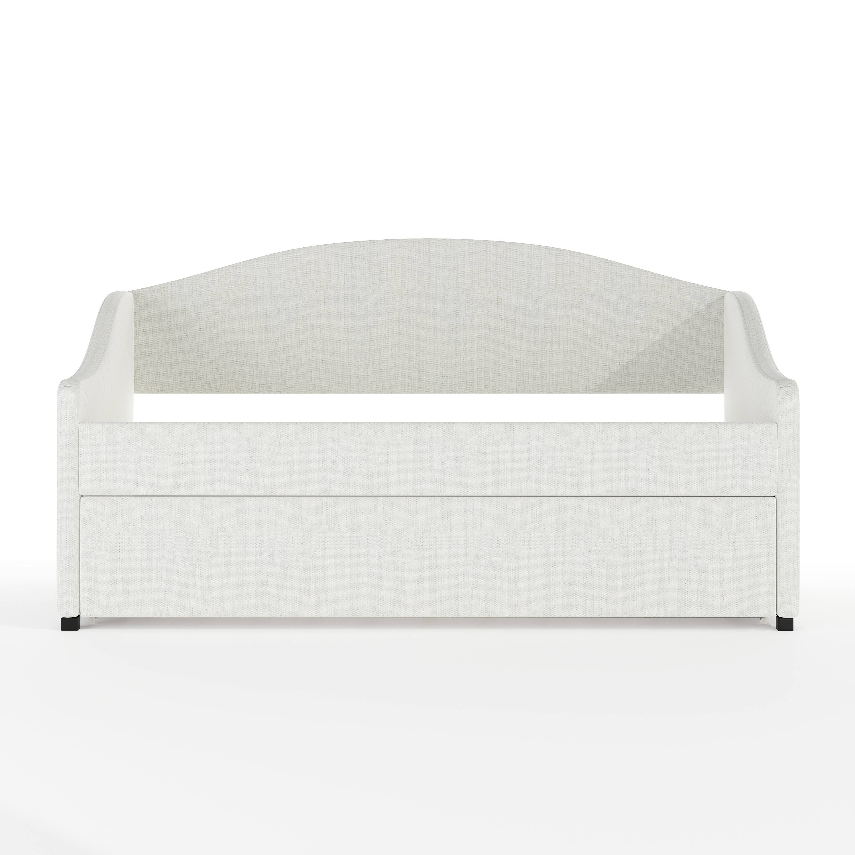 Alt View 8. Martha Stewart - Daybed with Rear Siderail and Pull-Out Trundle - Off-White.