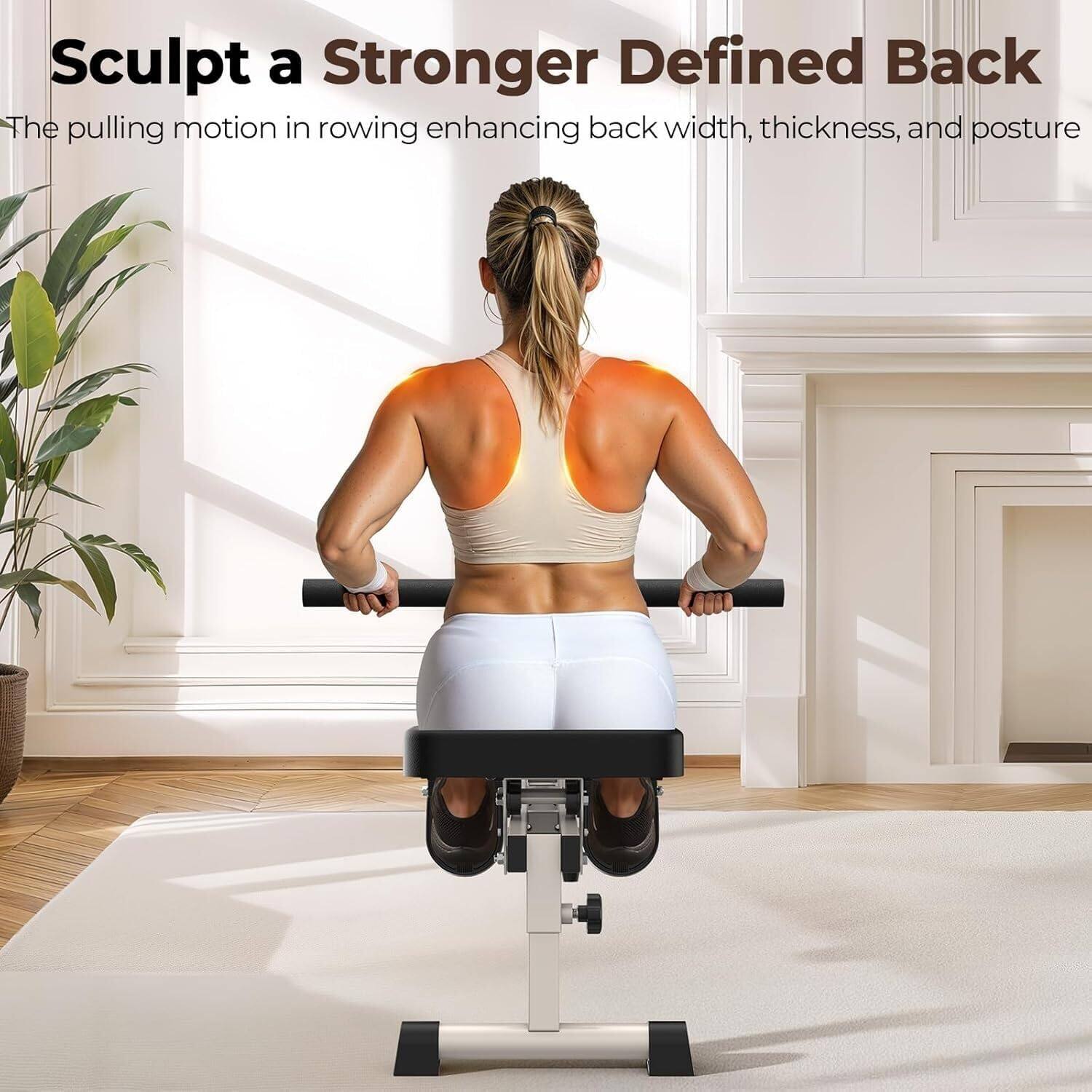 Sculpt a Stronger Defined Back  
The pulling motion in rowing enhances back width, thickness, and posture