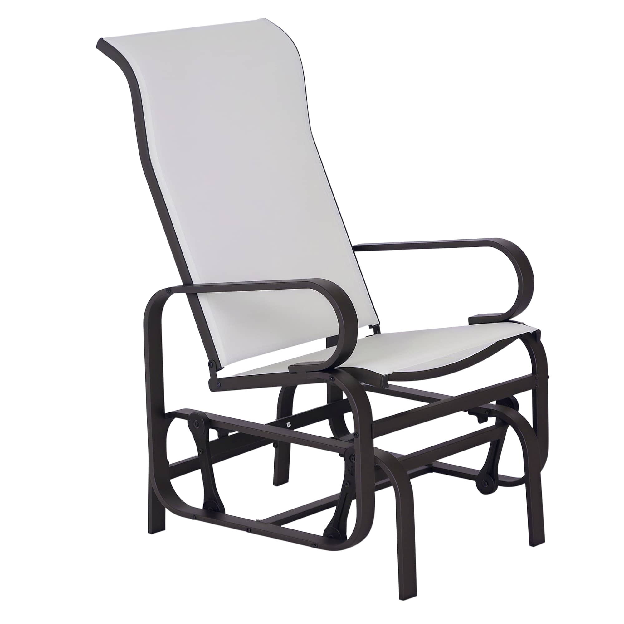 Outsunny - Outdoor Glider Chair, Gliders for Outside Patio with Smooth Rocking Mechanism and Lightweight Construction - Beige