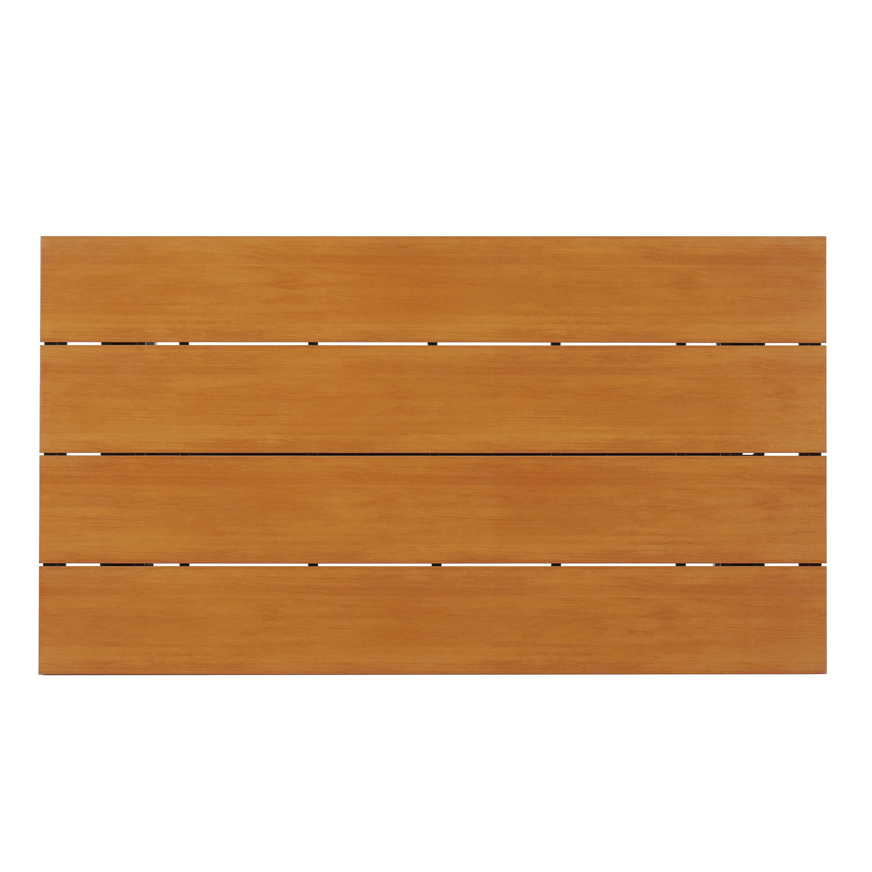 Alt View 4. Mondawe - 5-Piece Outdoor Set with PE Rattan Chairs and Plastic Wood Table - Brown.