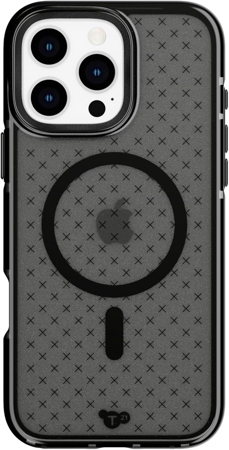 Angle. Tech21 - Tech21 Evo Check MagSafe pour iPhone 16 Pro Max - Smokey/Black - Smokey/Black.