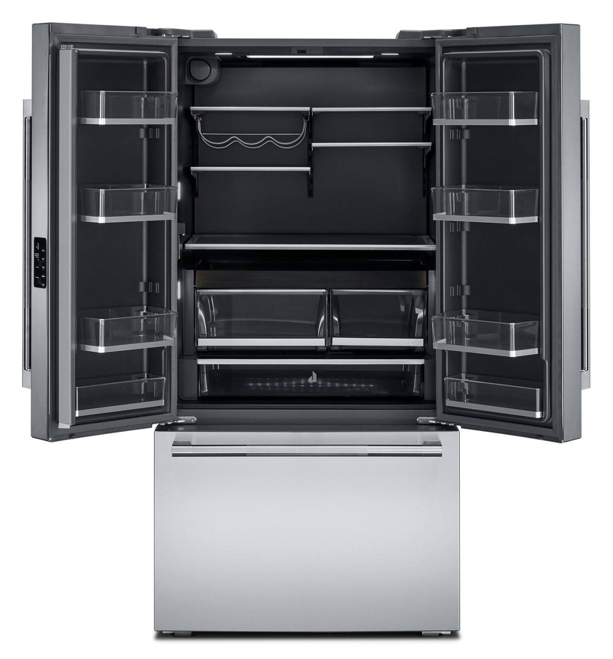 Alt View 1. JennAir - Rise 24.8 Cu. Ft. French Door Counter-Depth Refrigerator with Internal Dispenser - Stainless Steel.