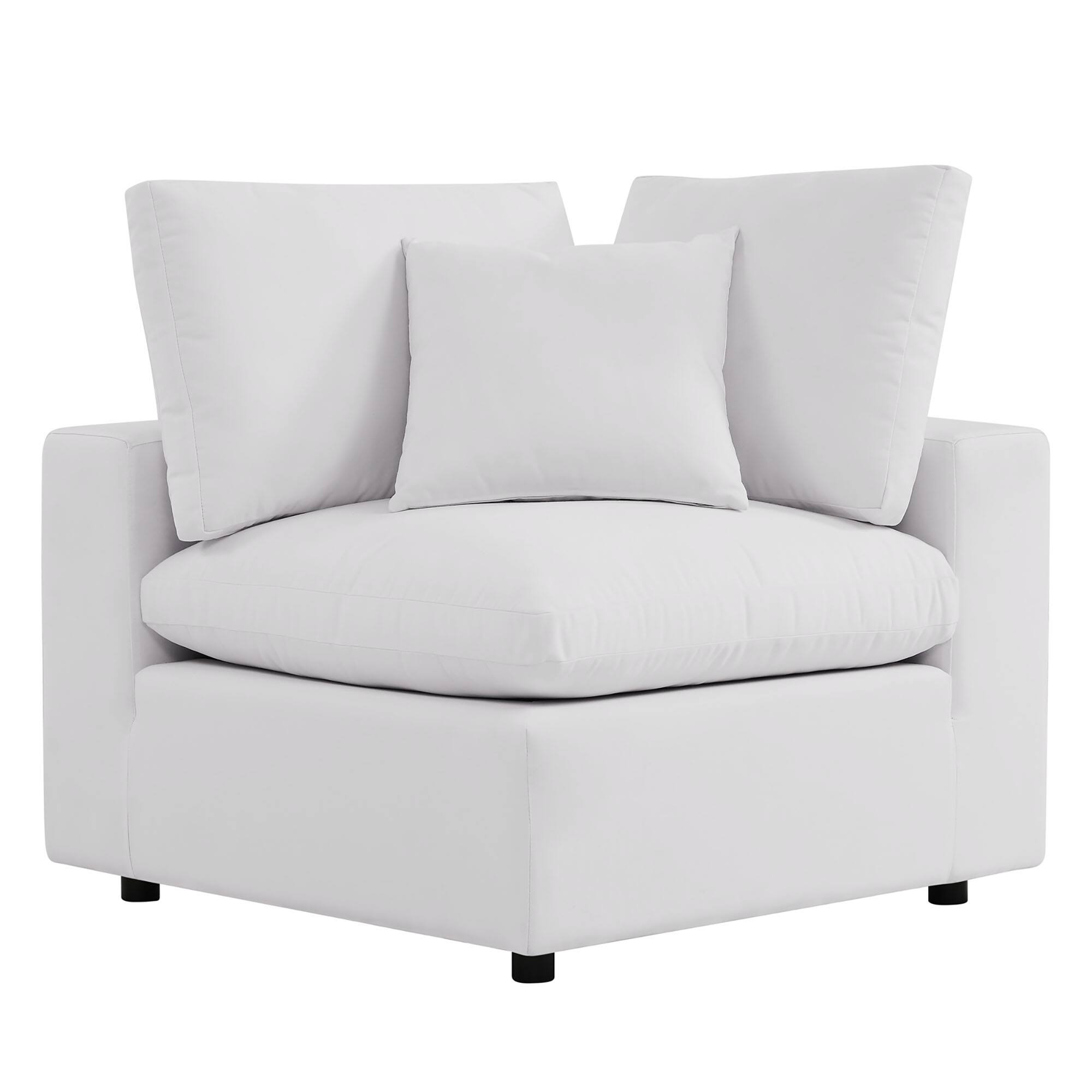 Alt View 5. Modway - Commix 5-Piece Outdoor Patio Sectional Sofa by Modway - White.