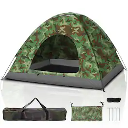 Winado - Camping Tent, Portable Dome Tent 78*53in for 3-4 Person Waterproof for Outdoor Hiking Climbing Camping Backpacking - Camouflage