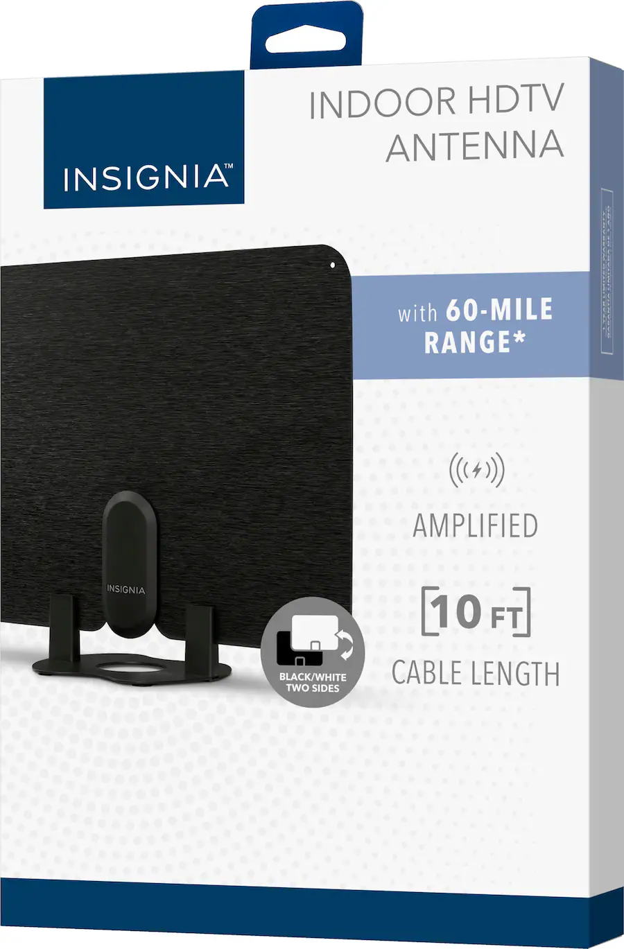 Insignia™ Amplified Ultra Thin Indoor HDTV Antenna with 60 Mile Range ...