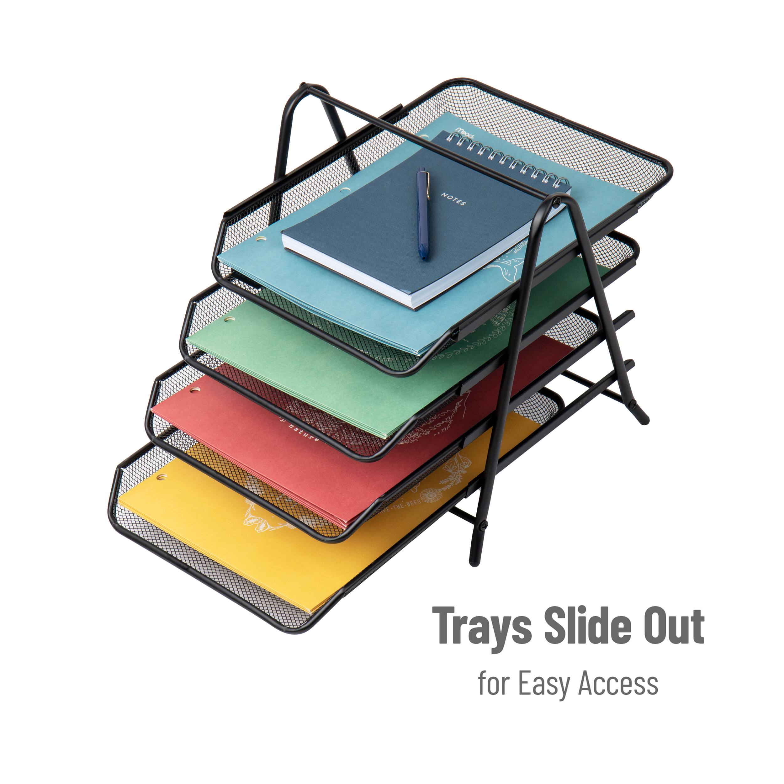 Trays Slide Out for Easy Access