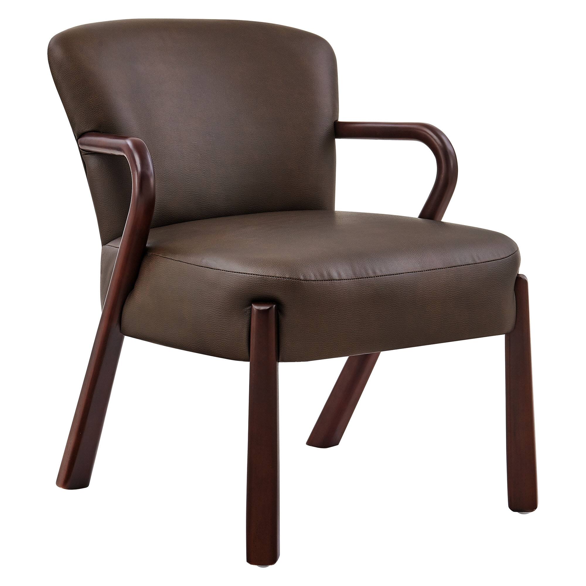 Angle. Modway - Arden Faux Leather Upholstered Accent Armchair by Modway - Espresso.