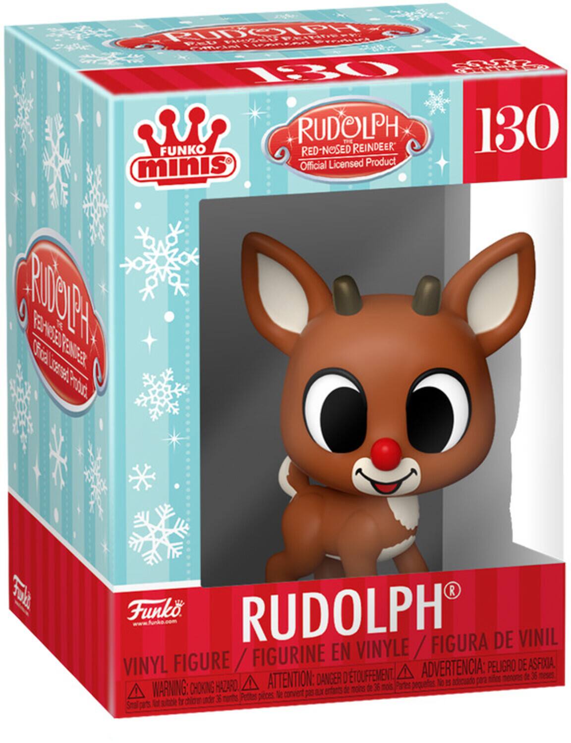 RUDOLPH THE RED-NOSED REINDEER Official Licensed Product minis 130

FUNKO

VINYL FIGURE / FIGURINE EN VINYLE / FIGURINE EN VINYL

ADVERTENCIA: PELIGRO DE ASFIXIA! ATTENTION: DANGER D'ÉTOUFFEMENT. WARNING: CHOKING HAZARD - Small parts. Not for children under 3 years.