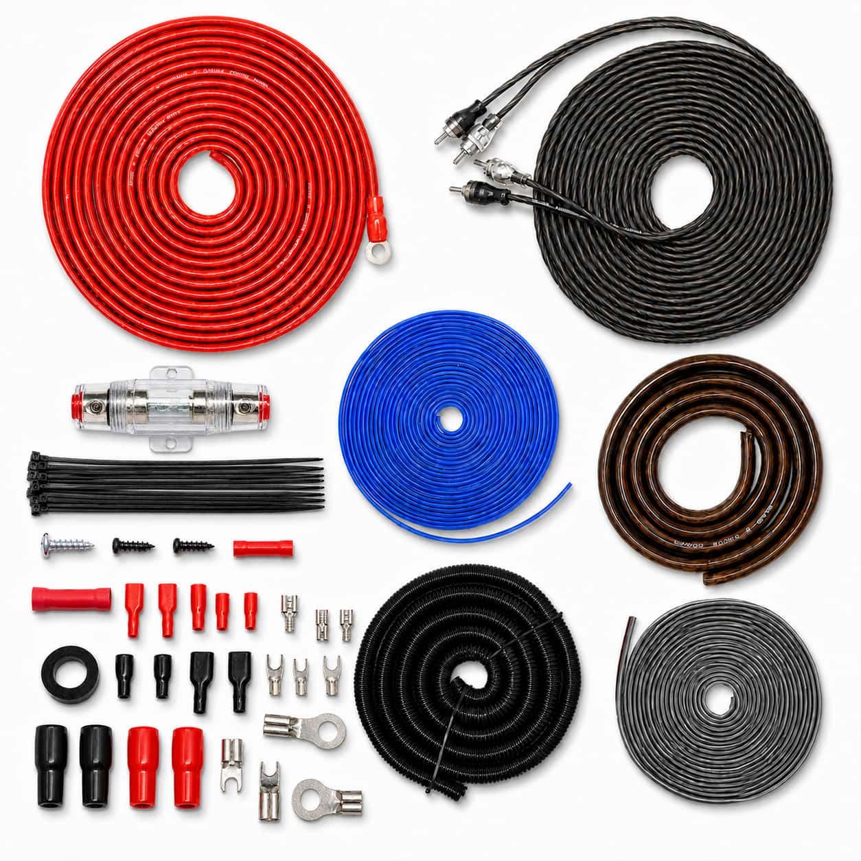 SoundBox - ECK8, 8 Gauge 2 Channel Complete Amplifier Install Wiring Kit - 1500W