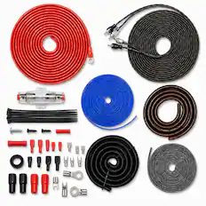 Front. SoundBox - SoundBox ECK8, 8 Gauge 2 Channel Complete Amplifier Install Wiring Kit - 1500W.