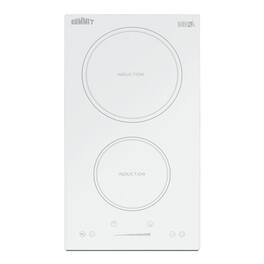 SUMMIT - 12" Wide 208-240V 2-Zone Induction Cooktop - White