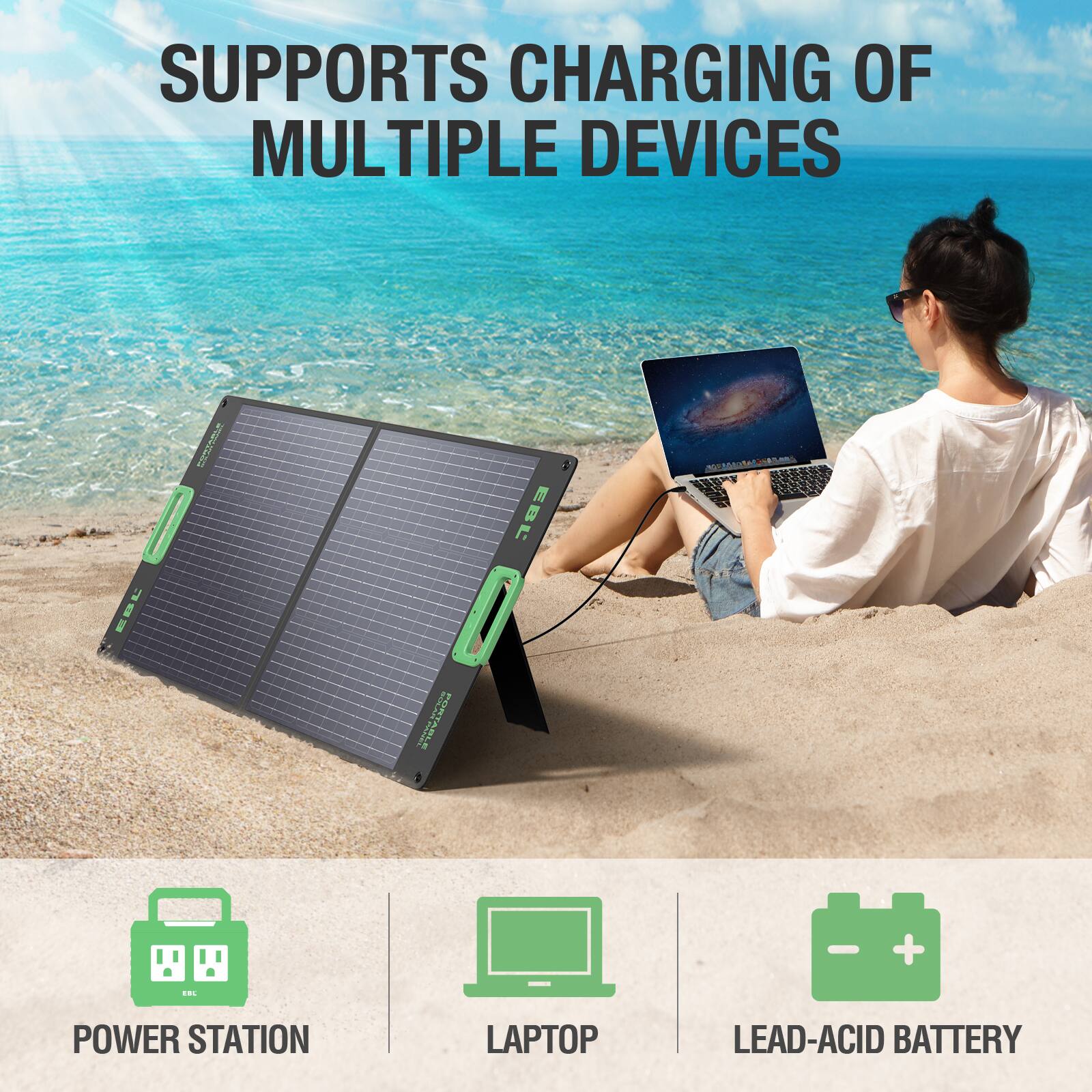 SUPPORTS CHARGING OF MULTIPLE DEVICES

POWER STATION
LAPTOP
LEAD-ACID BATTERY