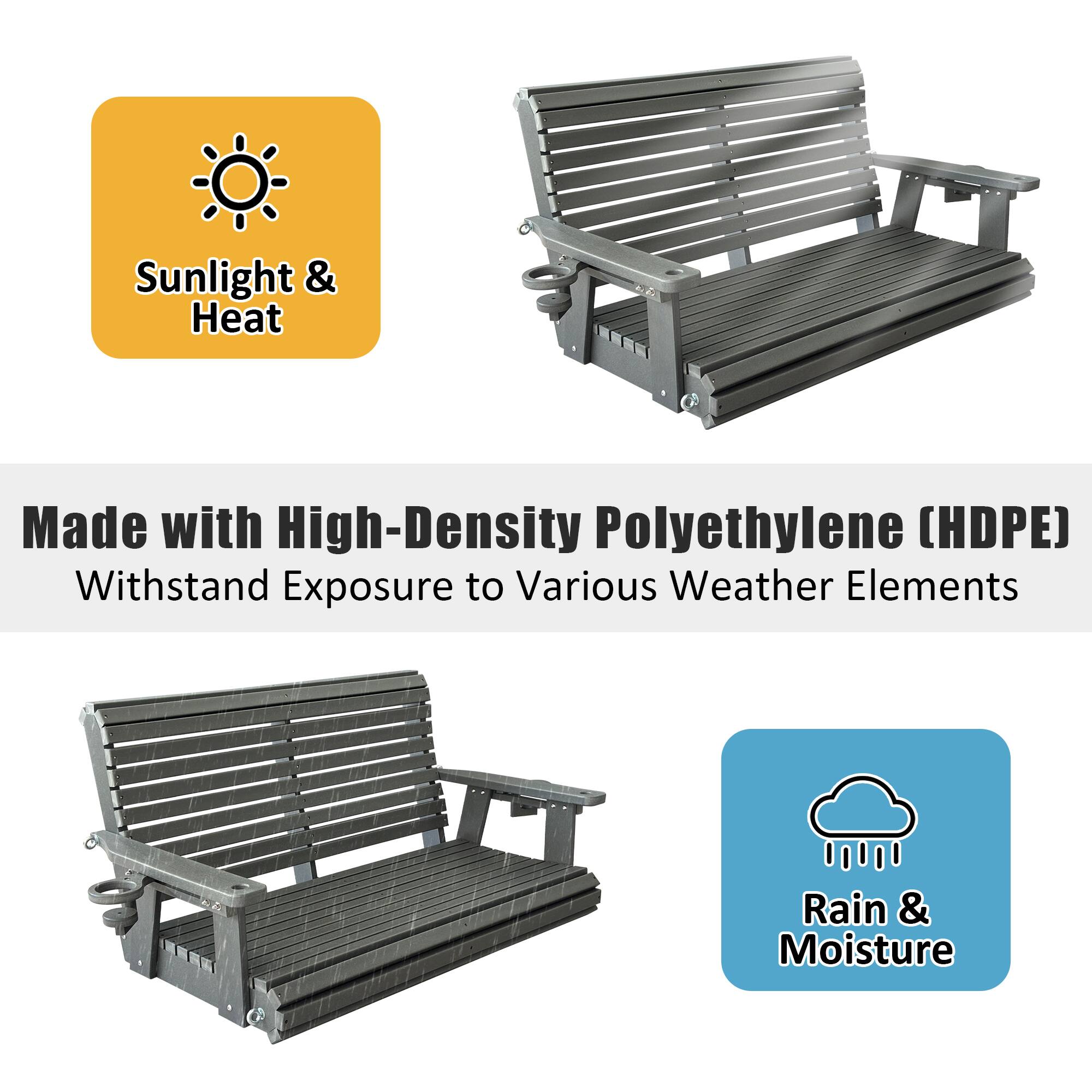 Sunlight & Heat

Made with High-Density Polyethylene (HDPE) Withstand Exposure to Various Weather Elements

Rain & Moisture