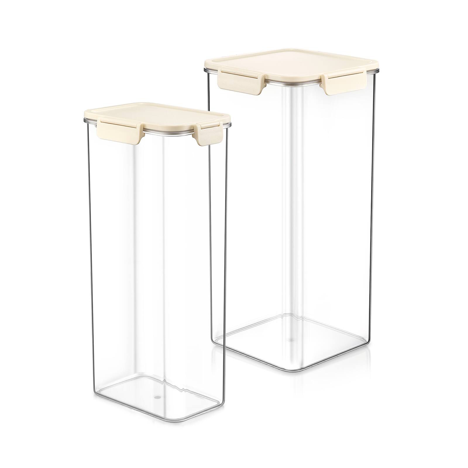 Angle. Sorbus - Sorbus 2-Pack Airtight Food Storage Container Set – Stackable Clear Pantry Canisters with Lids for Rice, Beans, Sugar - Clear.