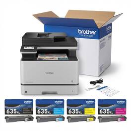 Brother - MFC-L8730CDW Business Color Laser All-in-One Printer Bundle with Toner Cartridges (5 Items)