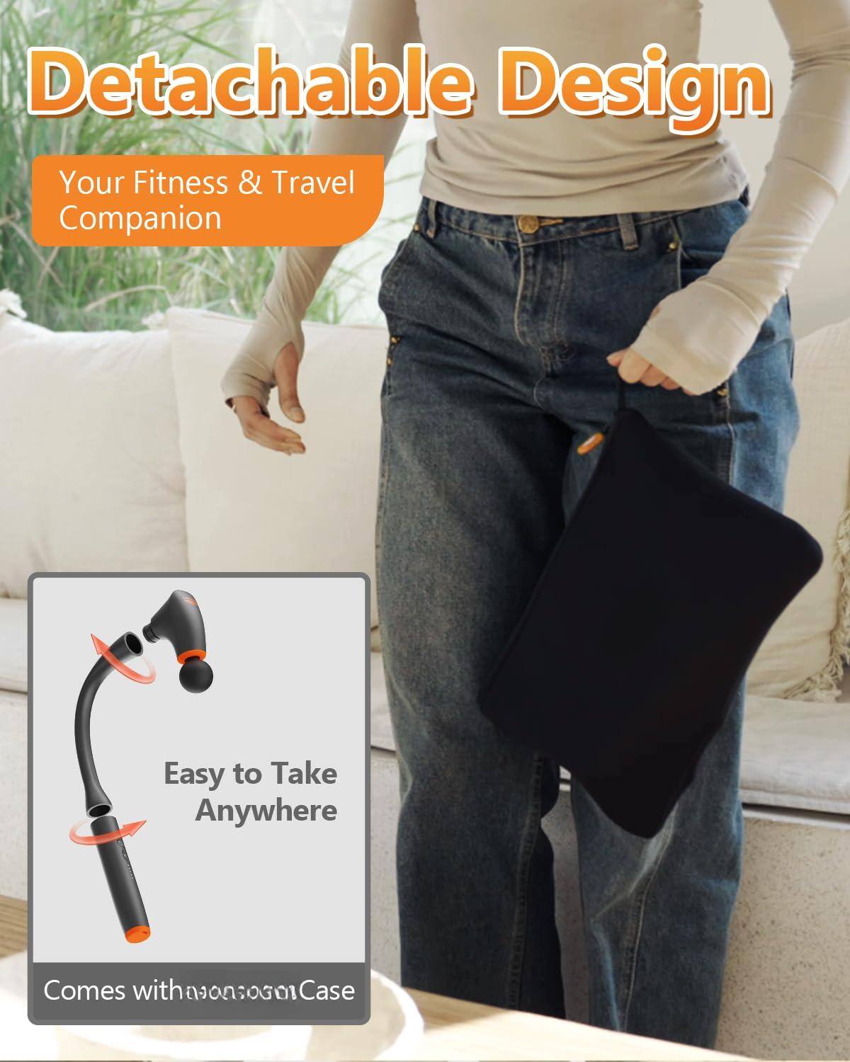 Detachable Design  
Your Fitness & Travel Companion  

Easy to Take Anywhere  
Comes with a Case