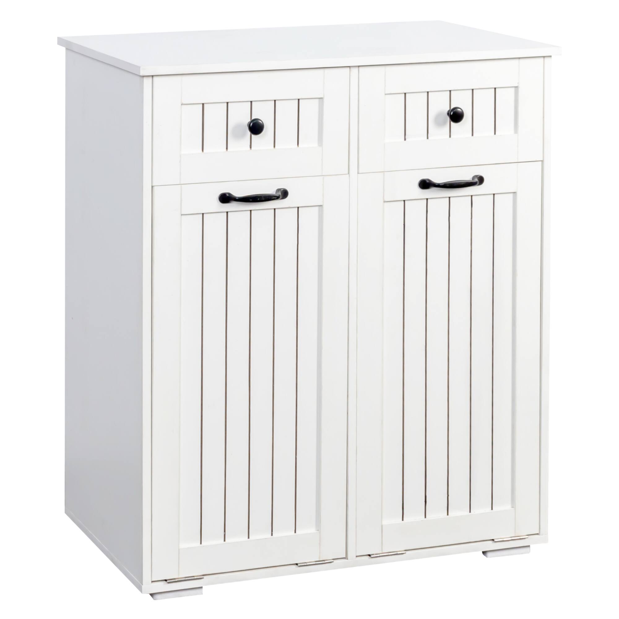 Back. ELEMENT ACE - Versatile Laundry Storage Cabinet with Removable Baskets and Drawers for Organized Home - White.