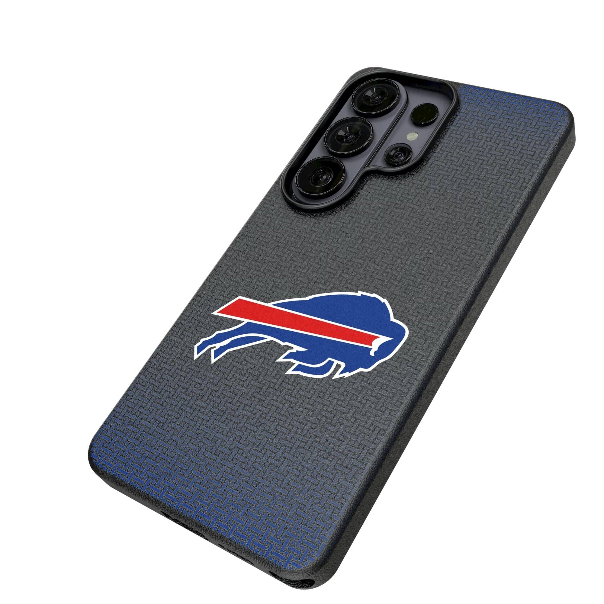 Alt View 1. Keyscaper - Buffalo Bills Linen Galaxy Magnetic Bump Case - S24 Ultra - Black.