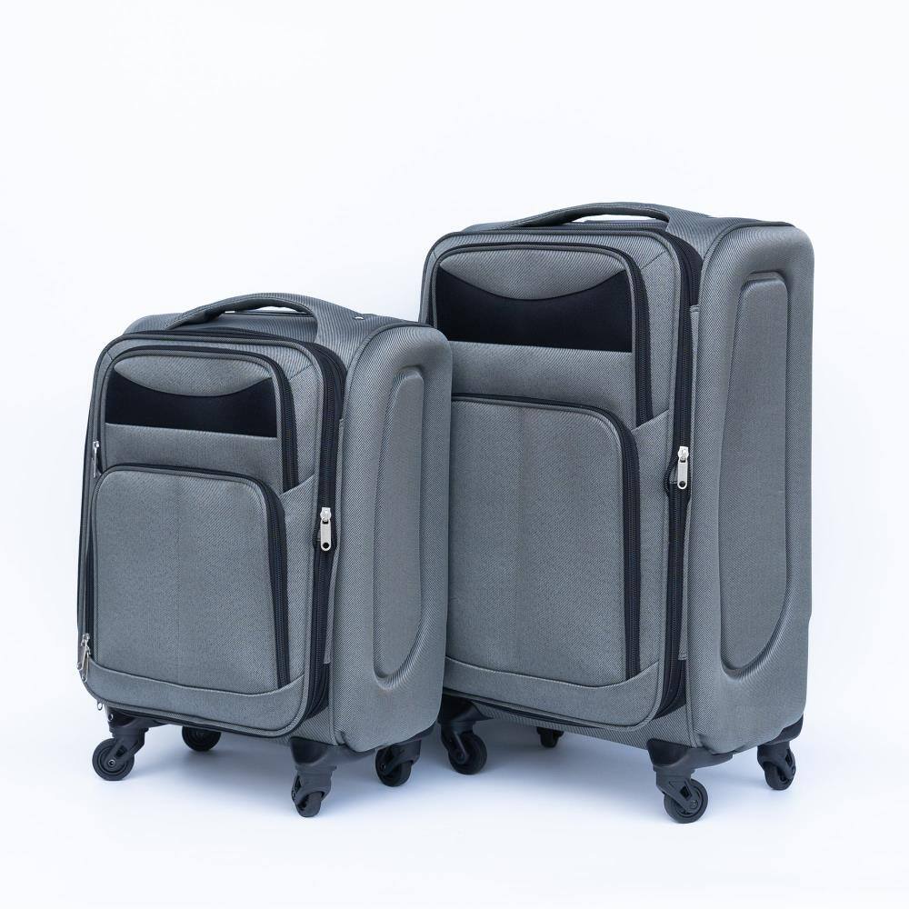 Angle. BreeBe - Two-piece suitcase suitcase set Oxford trolley case without password lock universal wheel - Gray.