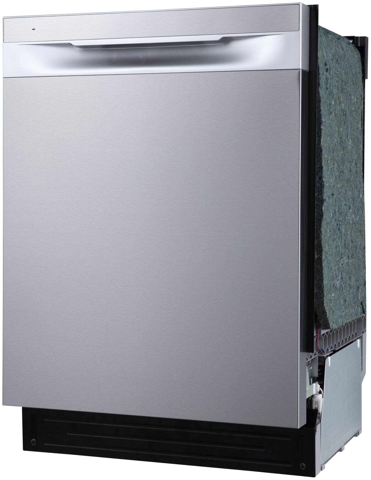 Angle. Frigidaire - 24" Built-in Stainless Steel Hybrid Tub Dishwasher 49 dBA - Stainless Steel.