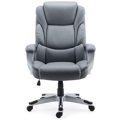 Staples - Mcallum Ergonomic Bonded Leather Swivel Manager Chair, (51474) - Gray
