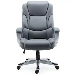 Staples - Mcallum Ergonomic Bonded Leather Swivel Manager Chair, (51474) - Gray